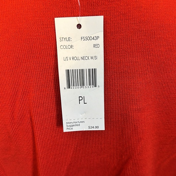 Tint & Shadow Soild V-Neck Lurex Pullover Sweater. Size LP. NWT. - Picture 5 of 6